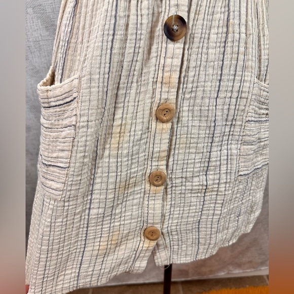 Zara mini striped button up spaghetti strap dress size XS - Picture 4 of 9